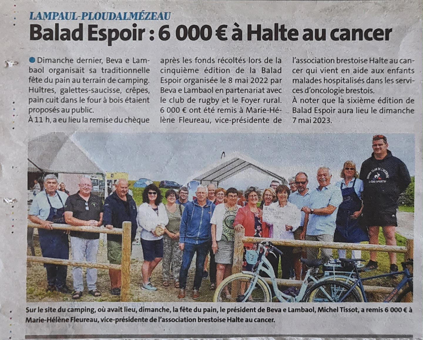 Balad Espoir 6.000 E à Halte au Cancer – Ouest France