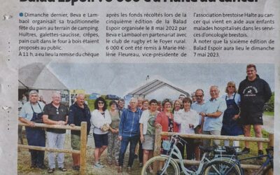 Balad Espoir : 6.000 € à Halte au Cancer – Ouest-France