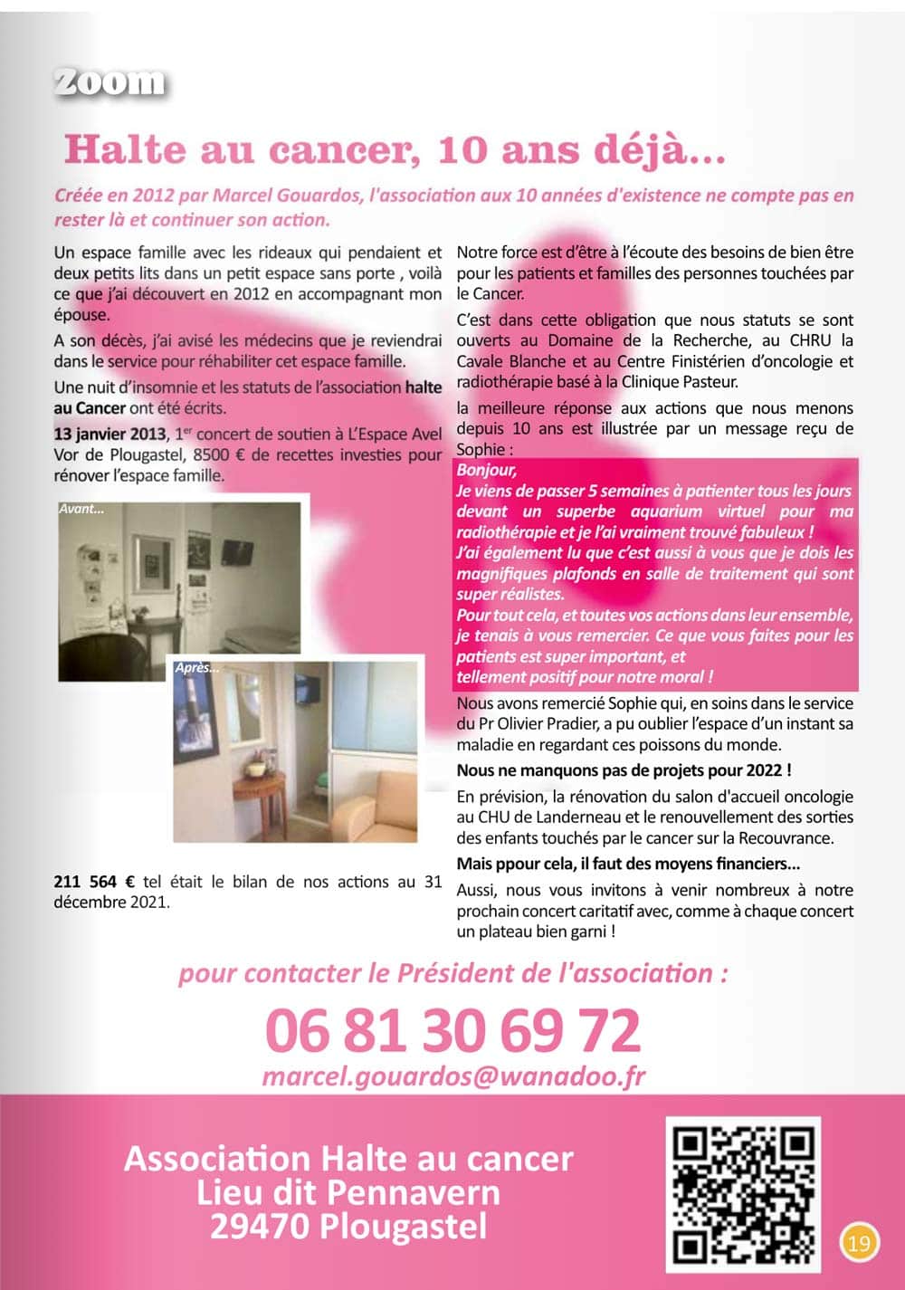 Halte au Cancer 10 ans déjà – Ar Melezour