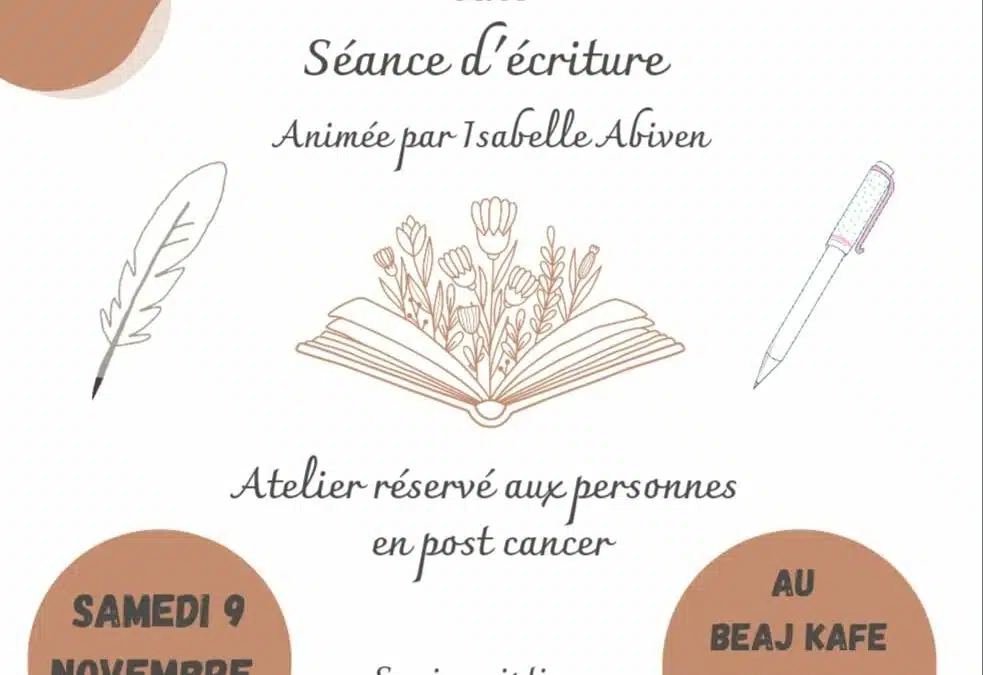 Résilience Atelier d’écriture Samedi 9 novembre 24