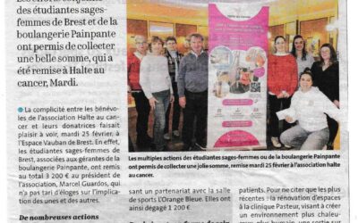 Une mobilisation réussie : 3 200 € collectés pour Halte au cancer à Brest