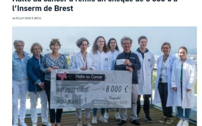 l’INSERM de Brest reçoit 8000€