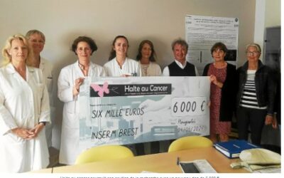 Un chèque de 6000 euros à l’INSERM Article du Télégramme